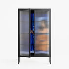 Blue Velvet - Cabinet - Sophie Goudman-Peachey - Antracite - Reeded glass