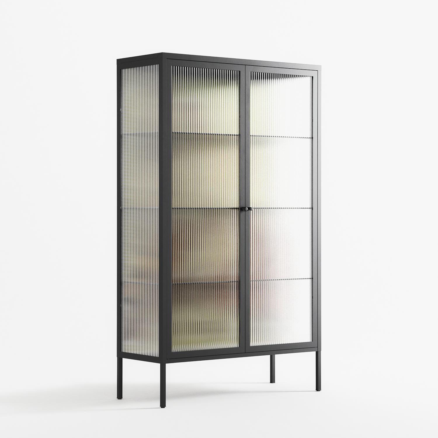 Can You Face It - Cabinet - Sophie Goudman-Peachey - Antracite - Reeded glass