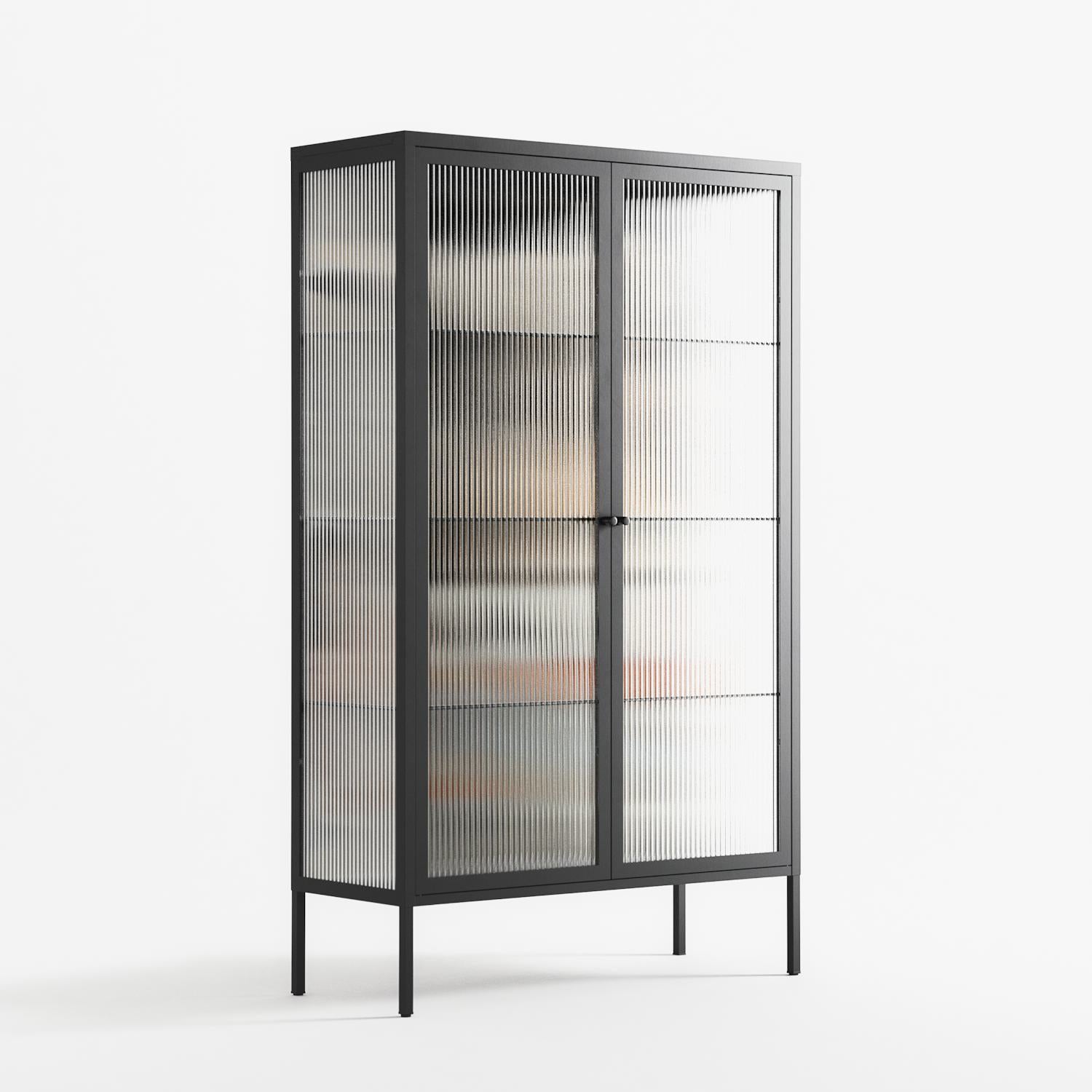 Sweet Far Away - Cabinet - Sophie Goudman-Peachey - Antracite - Reeded glass