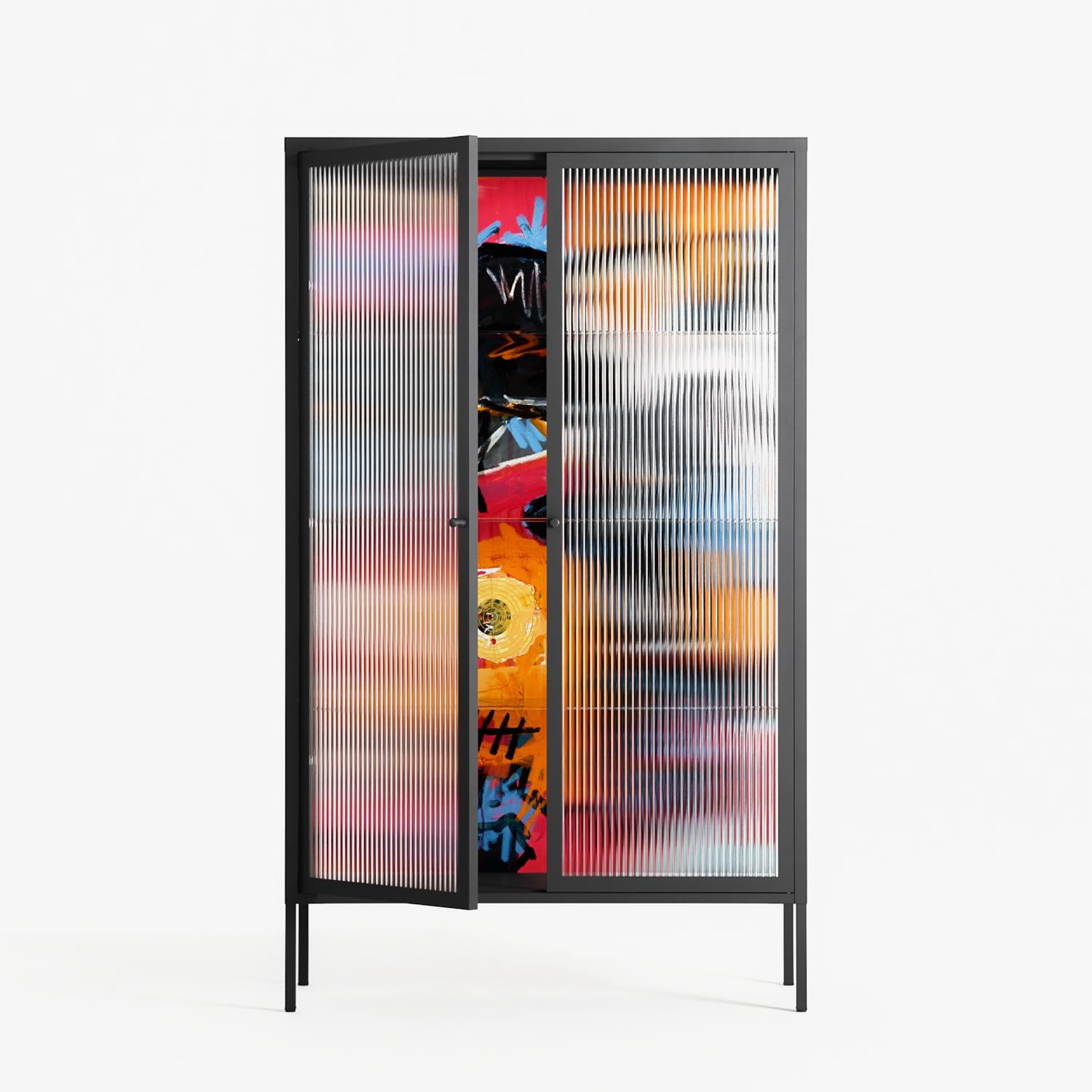Ambush - Cabinet - Caitlin Flood-Molyneux - Antracite - Reeded glass
