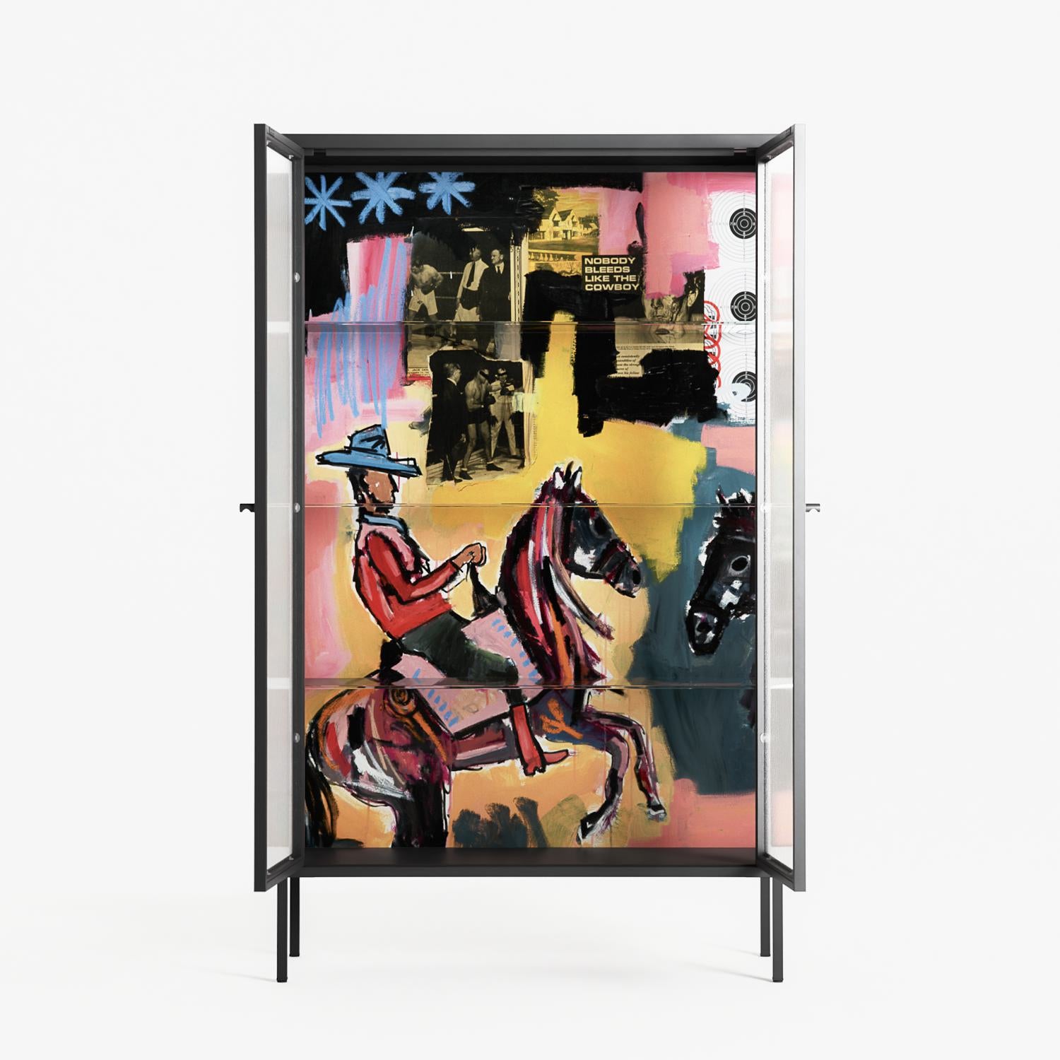Deadlock - Cabinet - Caitlin Flood-Molyneux - Antracite - Reeded glass