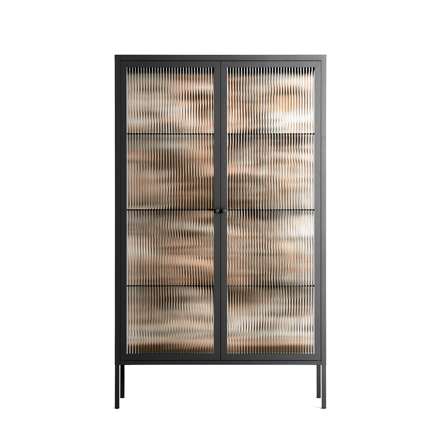 Delight Pink - Cabinet - Diana Catchpole - Antracite - Reeded glass