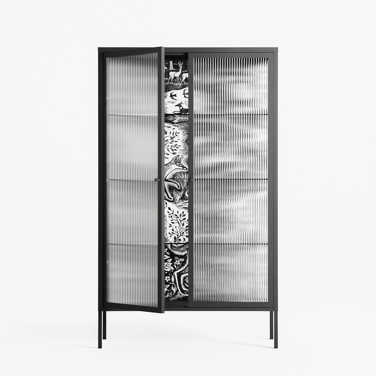 Flight Of Fancy - Cabinet - Diana Catchpole - Antracite - Reeded glass