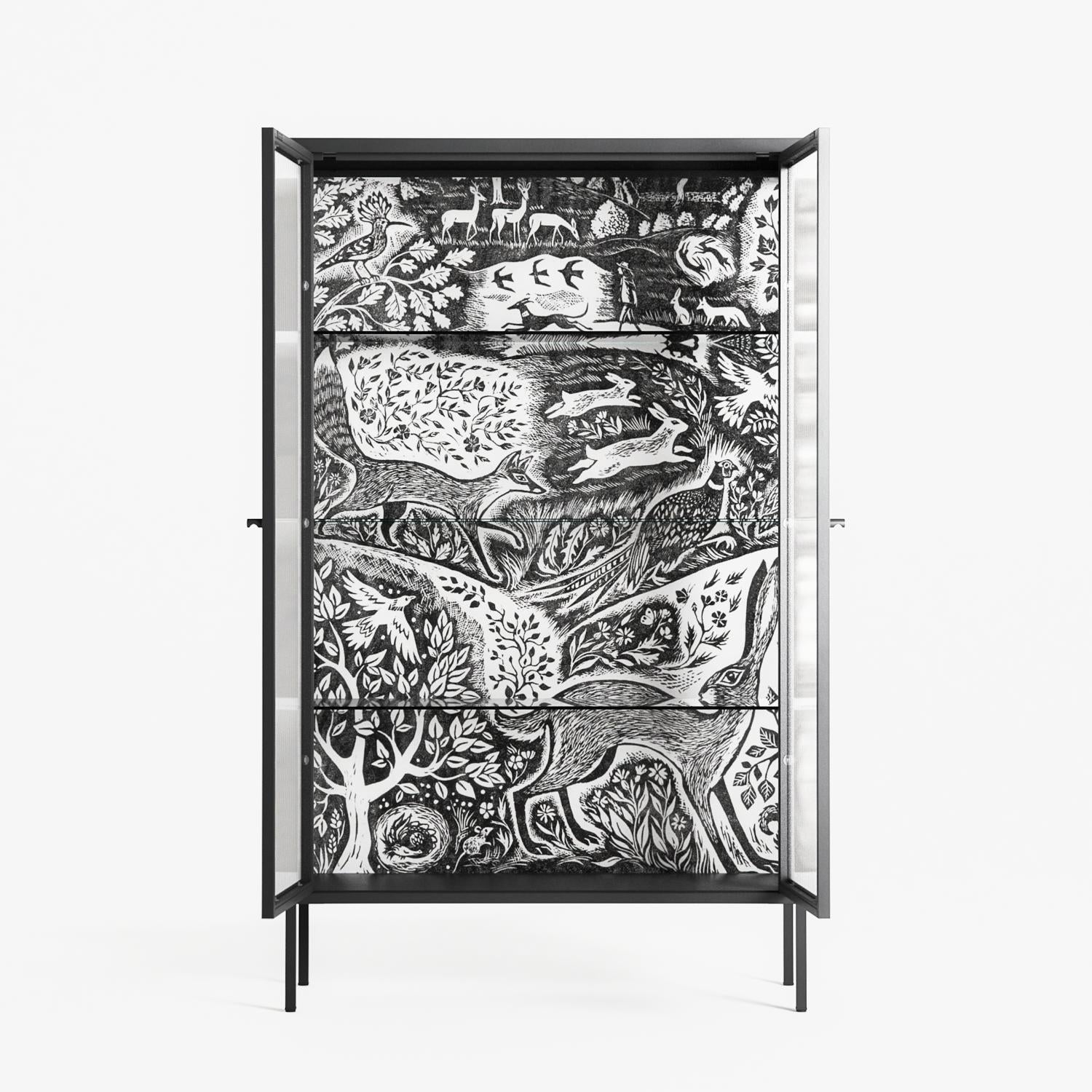 Flight Of Fancy - Cabinet - Diana Catchpole - Antracite - Reeded glass