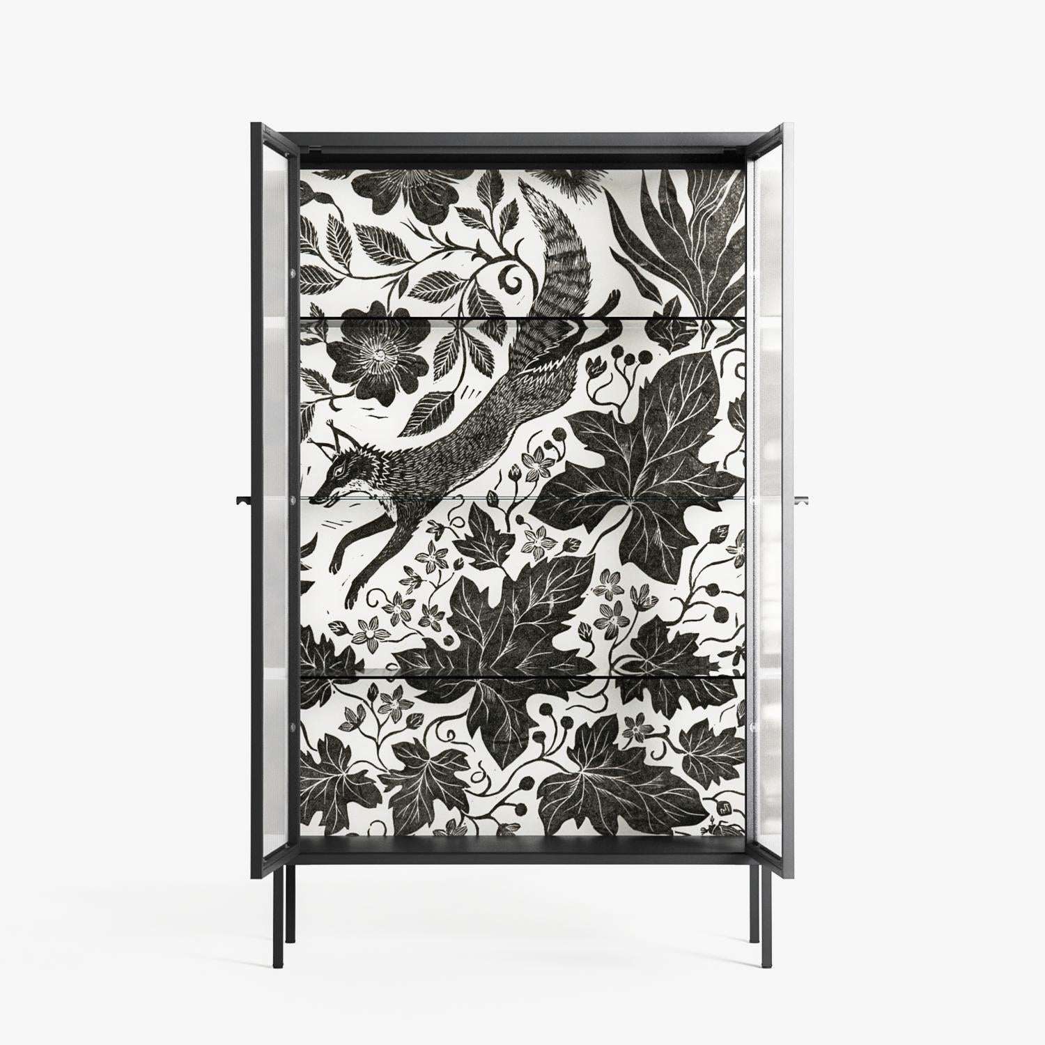 Ode to Summer 4 - Cabinet - Diana Catchpole - Antracite - Reeded glass