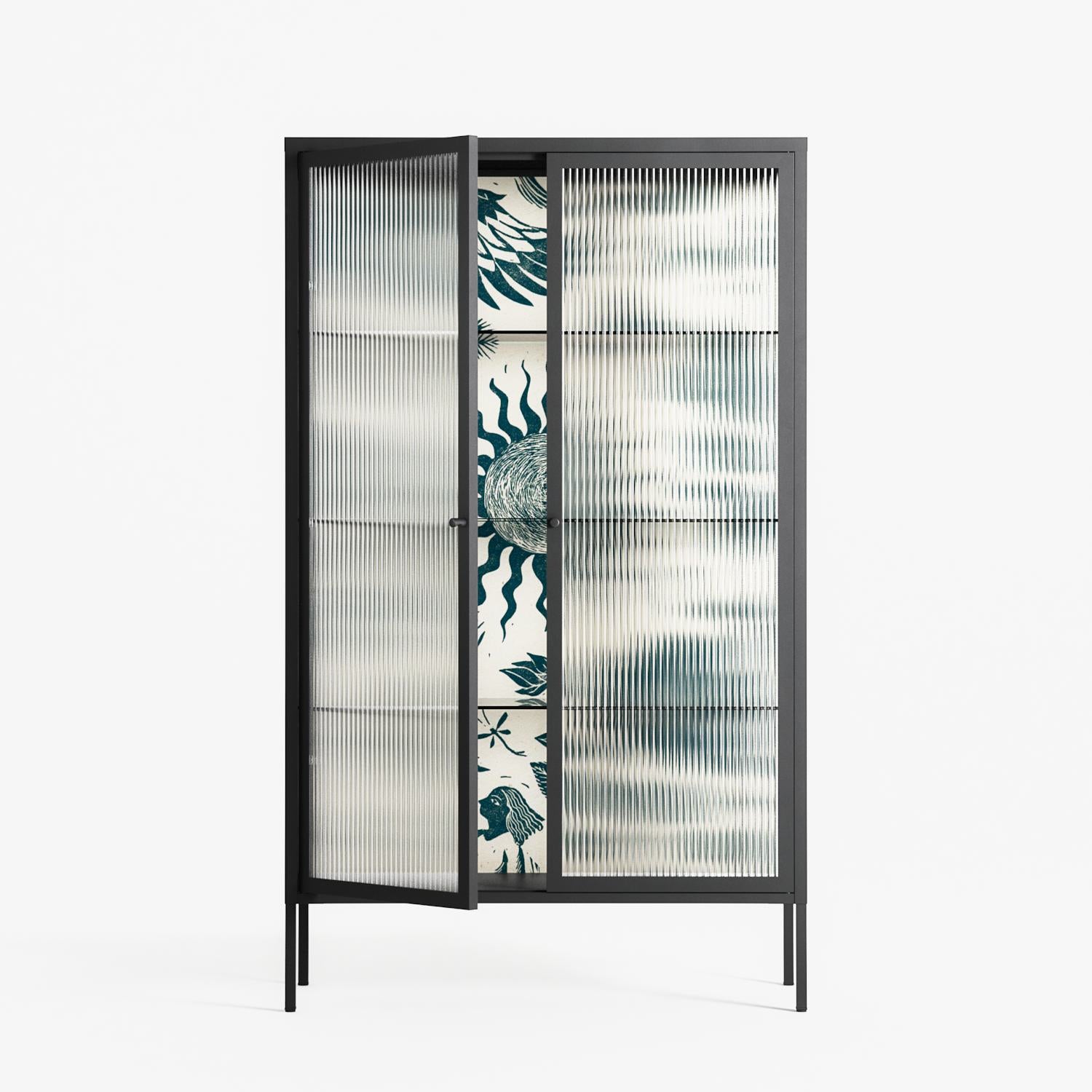 Ode to Summer 6 - Cabinet - Diana Catchpole - Antracite - Reeded glass