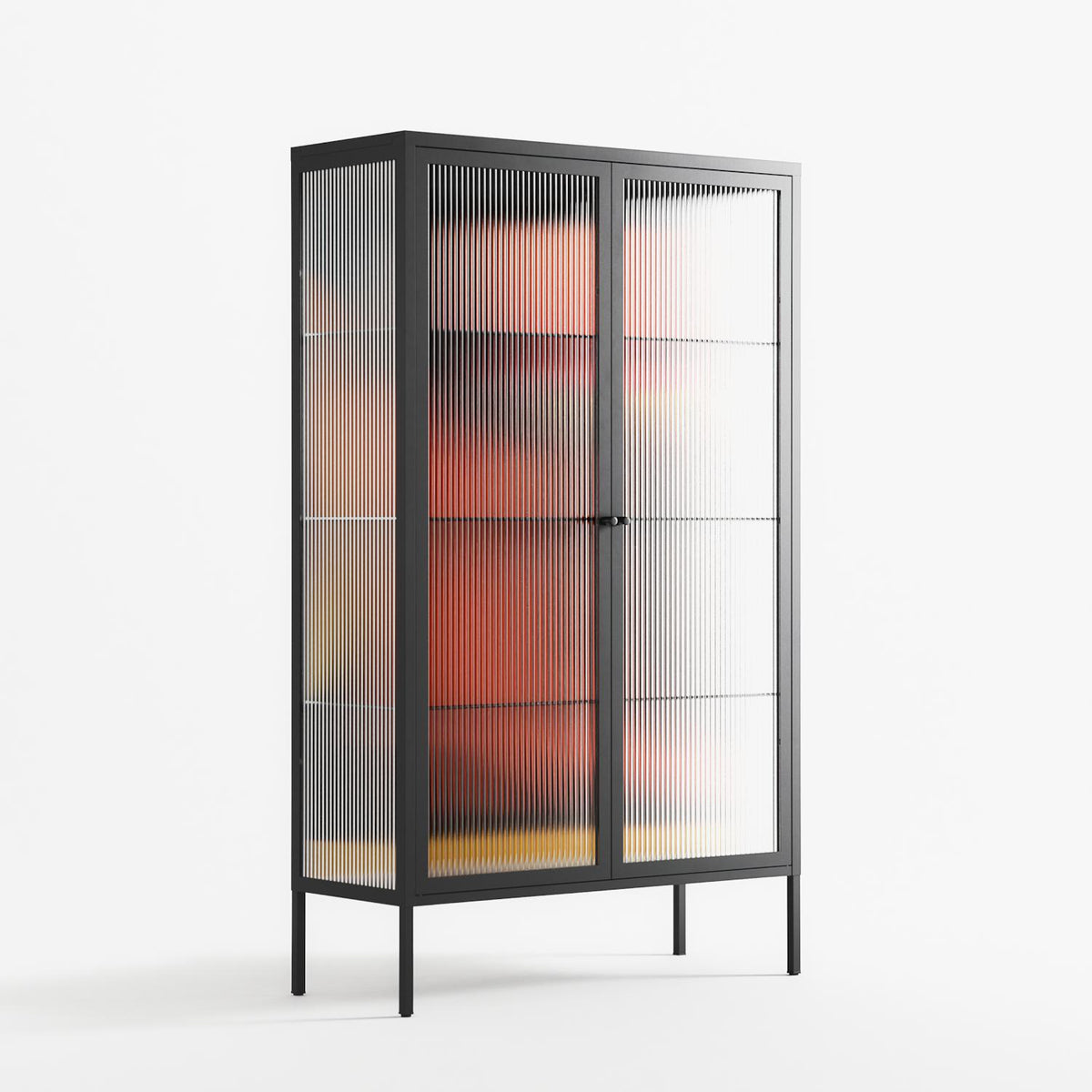 Swift - Cabinet - Rikki Hewitt - Antracite - Reeded glass