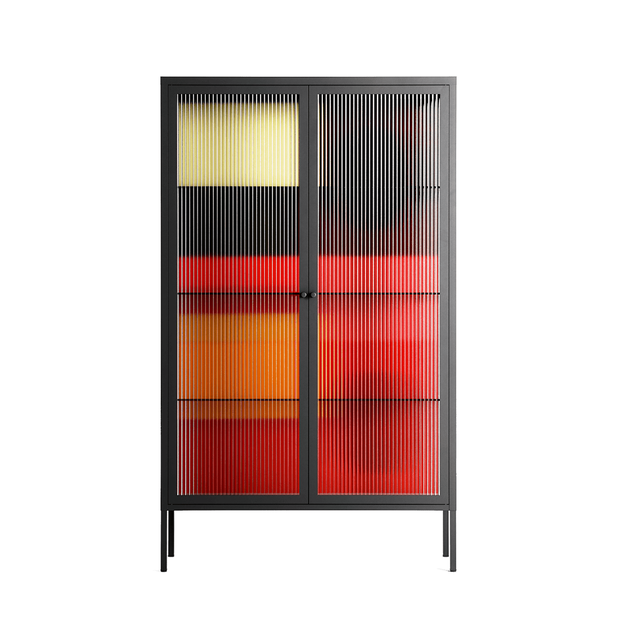Turnstile - Cabinet - Rikki Hewitt - Antracite - Reeded glass