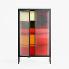 Turnstile - Cabinet - Rikki Hewitt - Antracite - Reeded glass