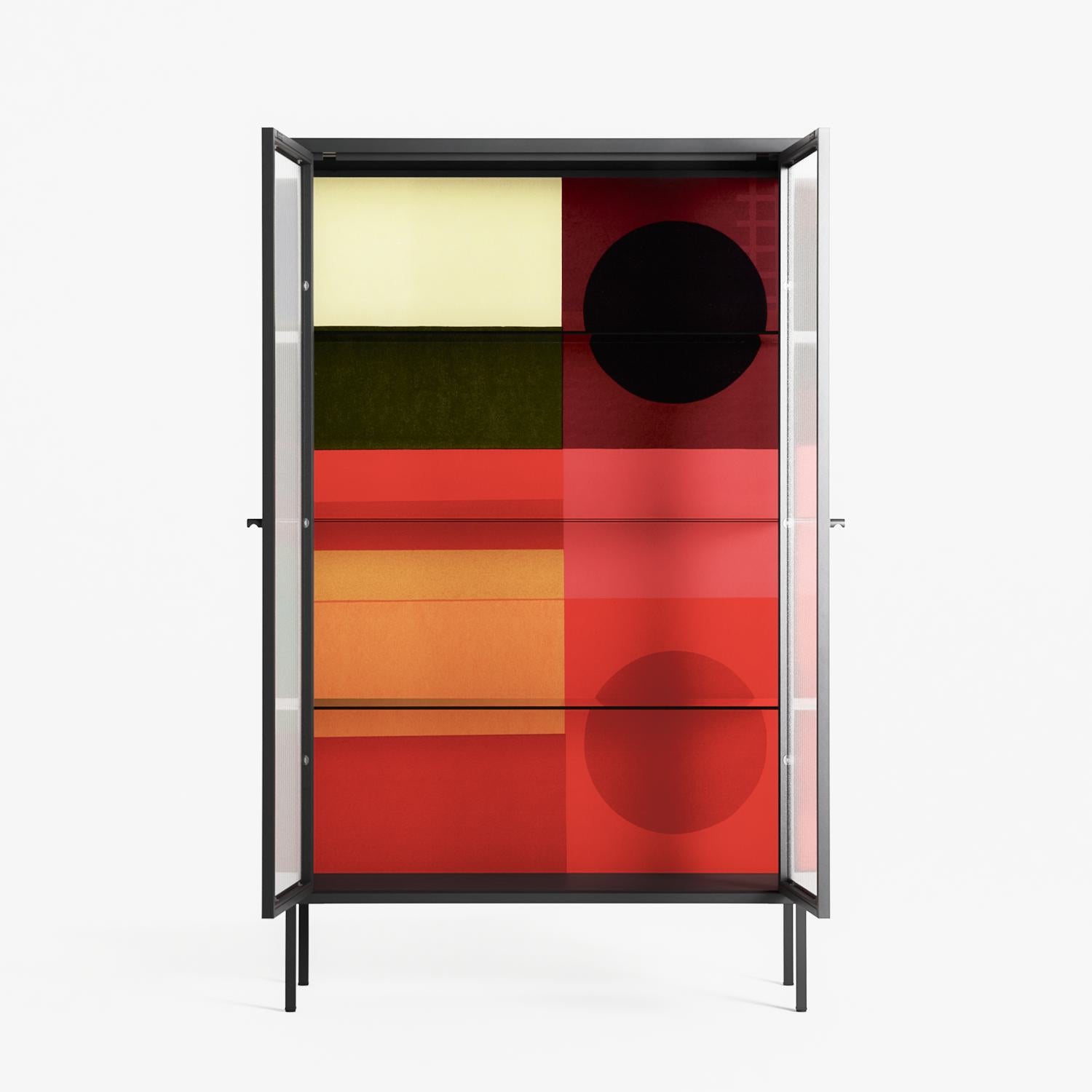Turnstile - Cabinet - Rikki Hewitt - Antracite - Reeded glass