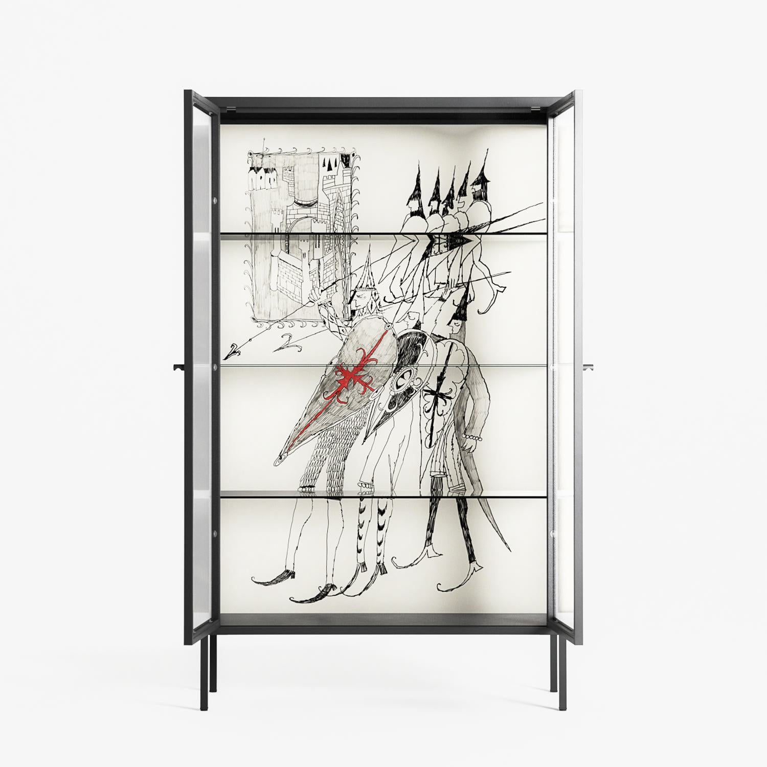 Bayeux - Cabinet - Naia Escribano - Antracite - Reeded glass