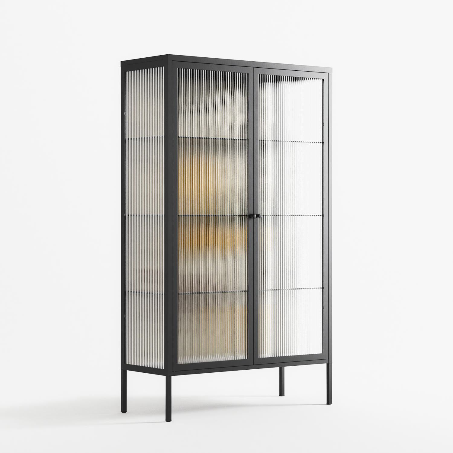 Knights - Cabinet - Naia Escribano - Antracite - Reeded glass
