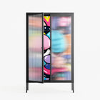 Sansone - Cabinet - Maddalena Fanfani - Antracite - Reeded glass