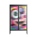 HappyFe - Cabinet - Maddalena Fanfani - Antracite - Reeded glass