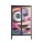 HappyFe - Cabinet - Maddalena Fanfani - Antracite - Reeded glass