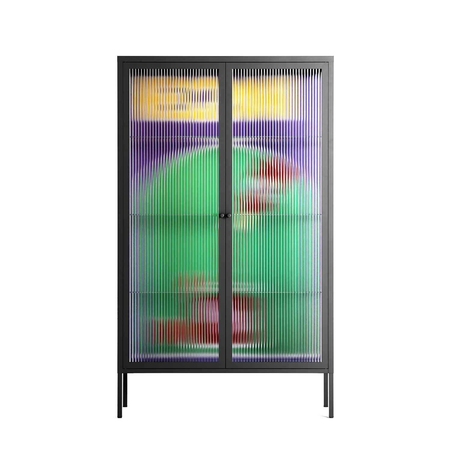 Negroni - Cabinet - Mathilda Kienast - Antracite - Reeded glass