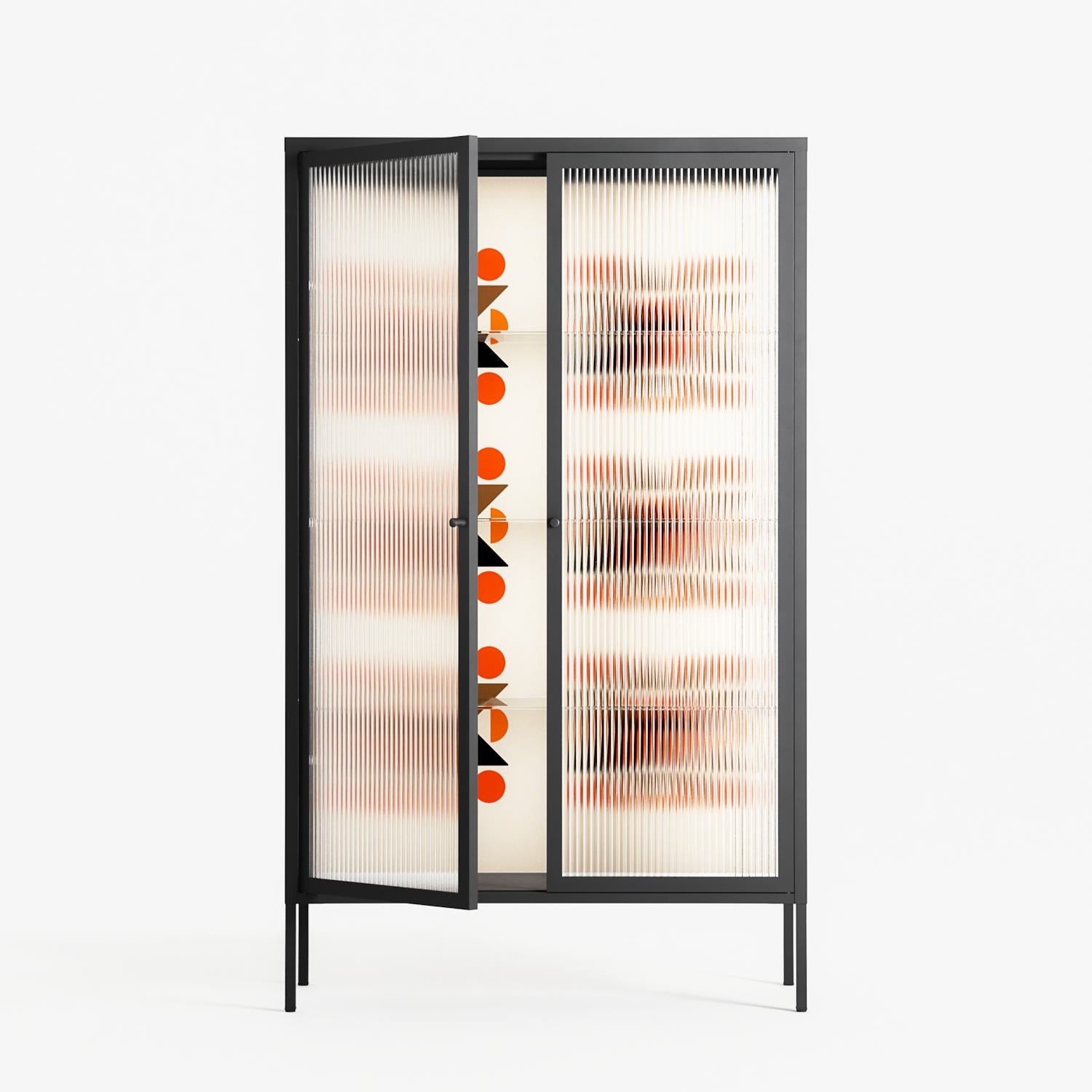 Crow Del Sol - Cabinet - Ethan Fender - Antracite - Reeded glass