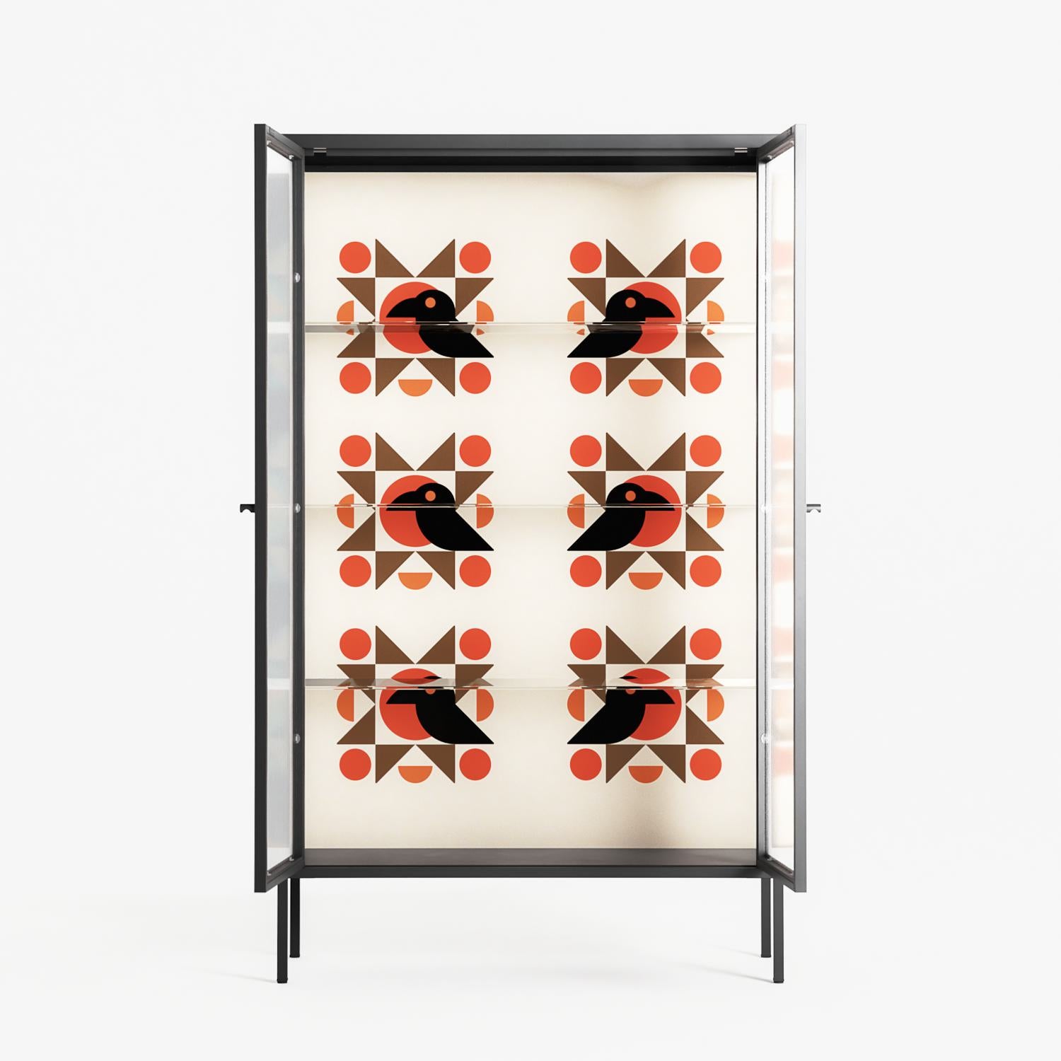 Crow Del Sol - Cabinet - Ethan Fender - Antracite - Reeded glass