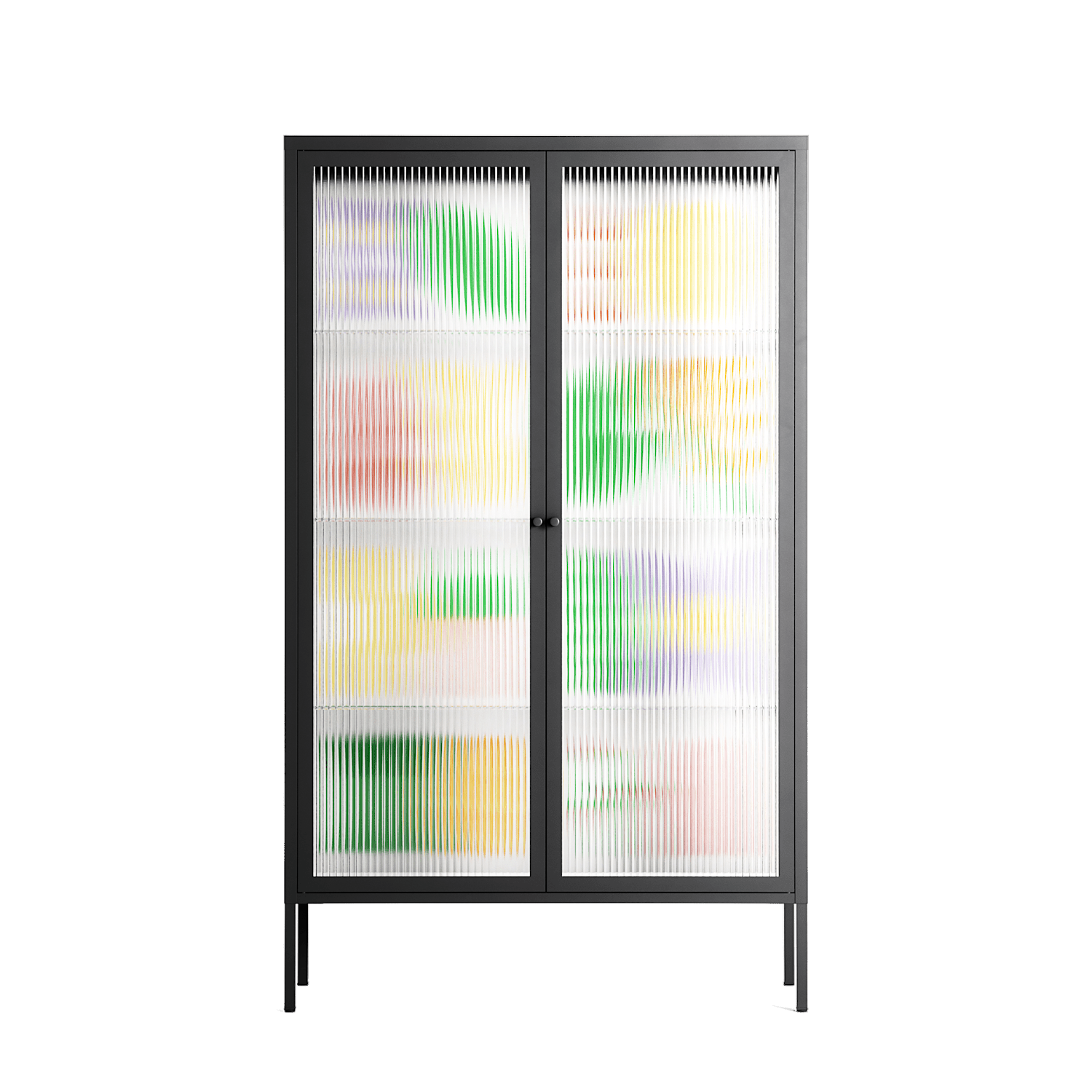 Shapes - Cabinet - Lydia Greaves - Antracite - Reeded glass
