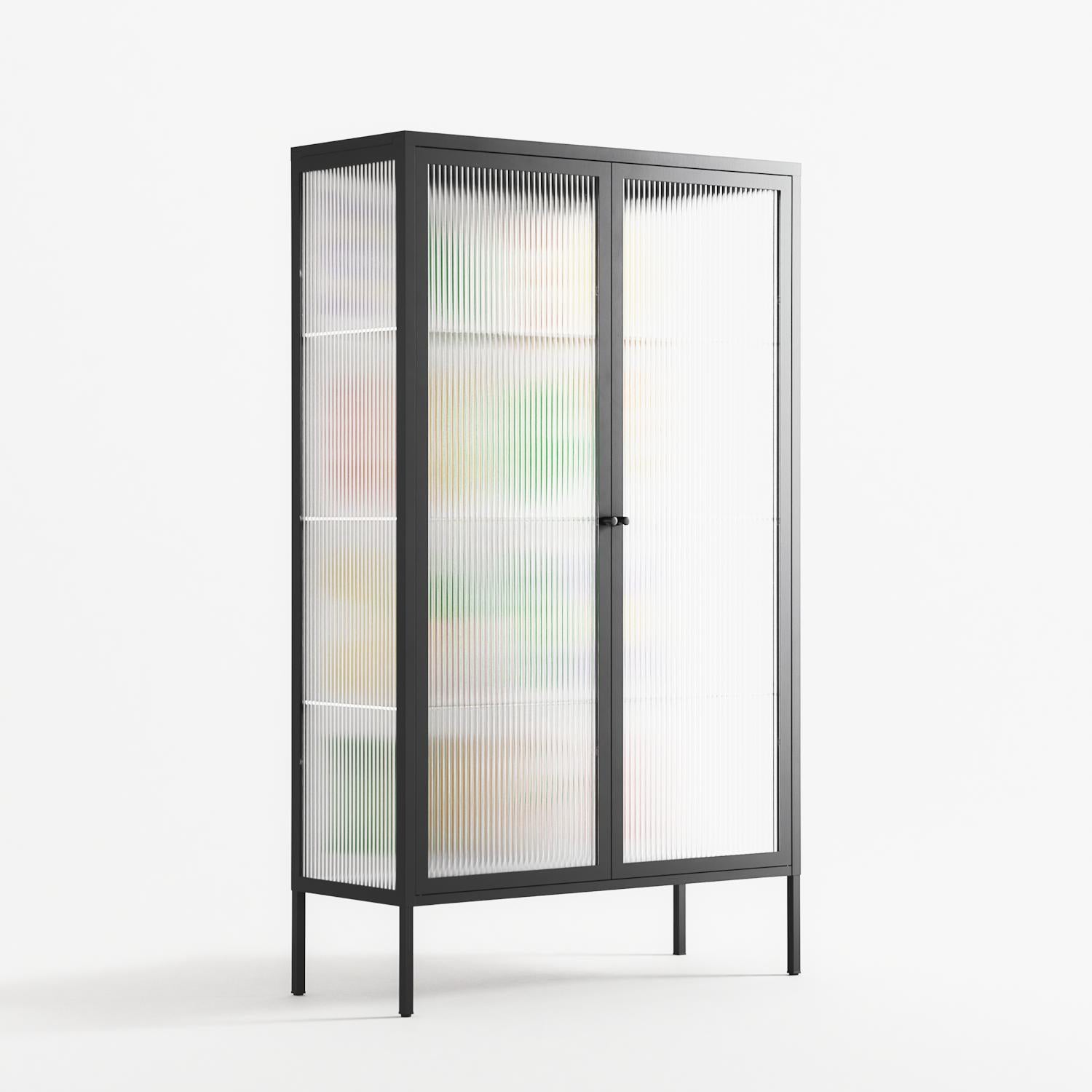 Shapes - Cabinet - Lydia Greaves - Antracite - Reeded glass