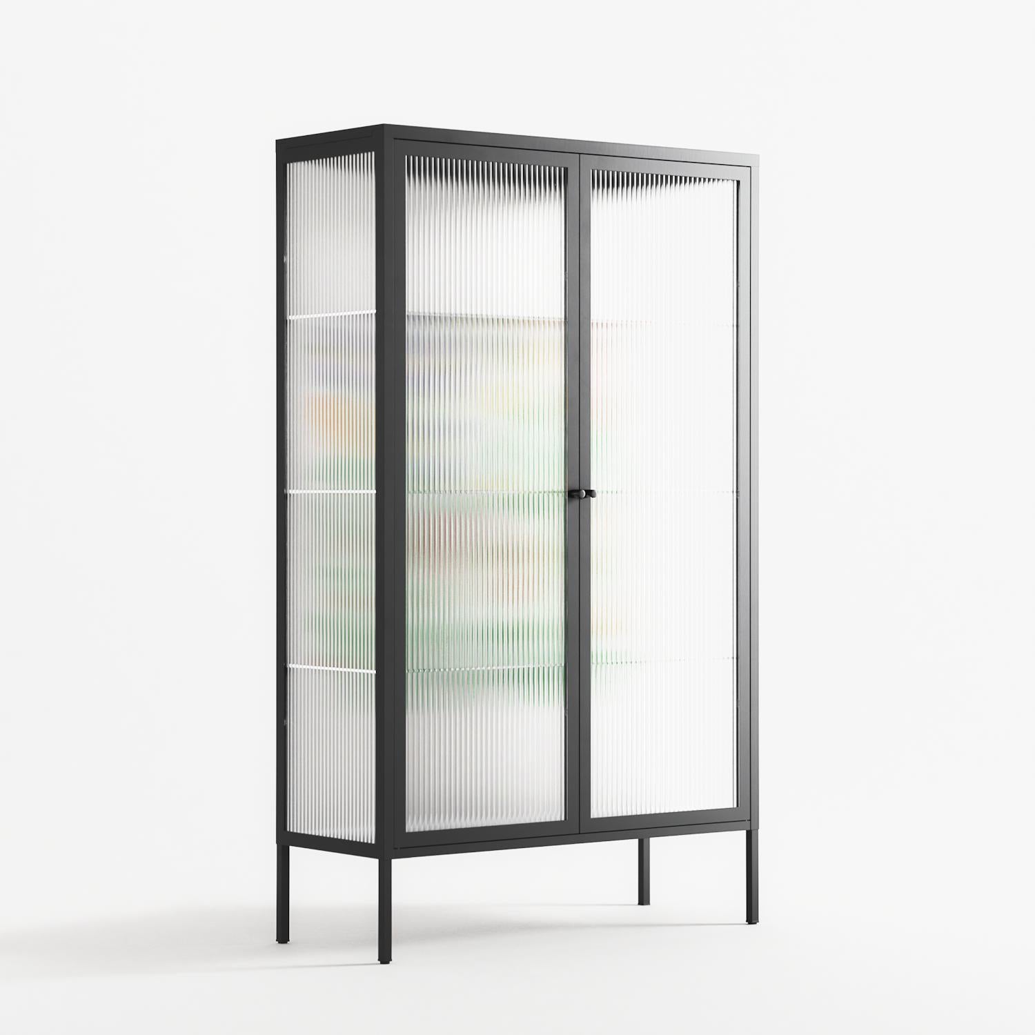 Bouquets - Cabinet - Lydia Greaves - Antracite - Reeded glass