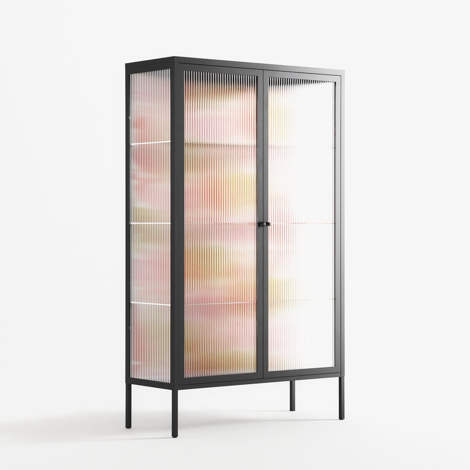 Cats - Cabinet - Lydia Greaves - Antracite - Reeded glass