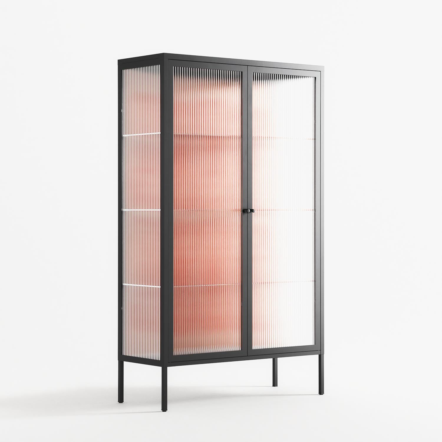 Lobsters - Cabinet - Lydia Greaves - Antracite - Reeded glass
