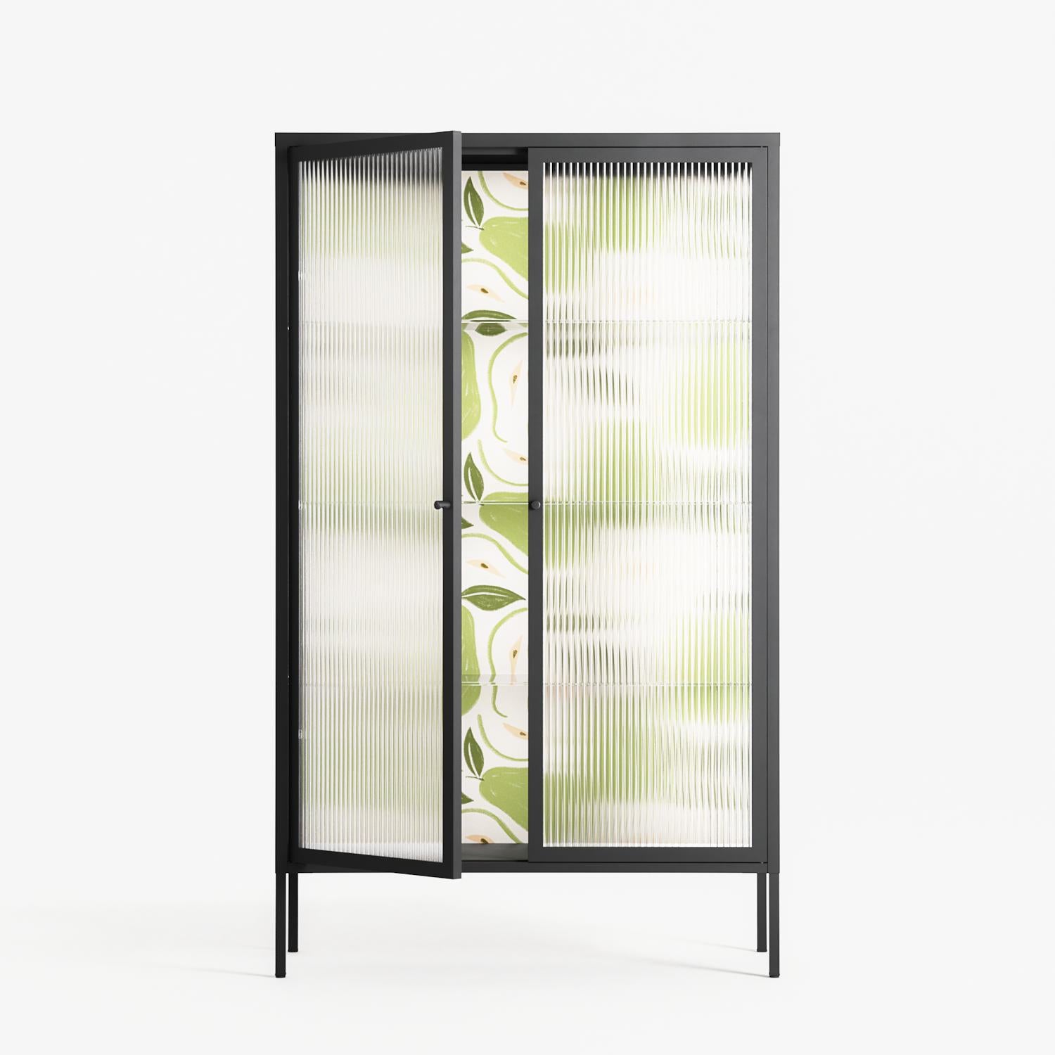 Pears - Cabinet - Lydia Greaves - Antracite - Reeded glass