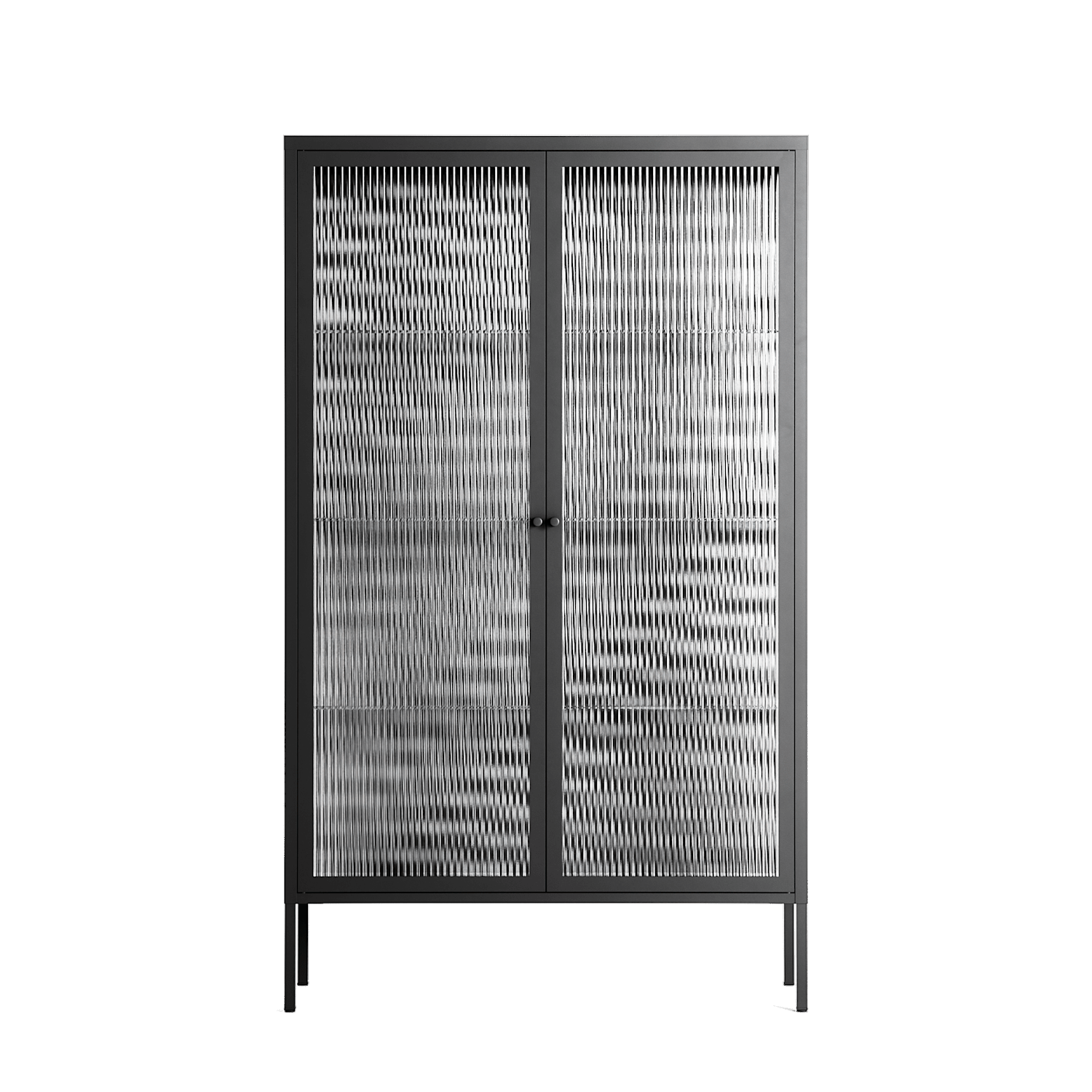 Wave In Wave - Cabinet - Guido De Boer - Antracite - Reeded glass