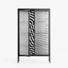 Wave In Wave - Cabinet - Guido De Boer - Antracite - Reeded glass