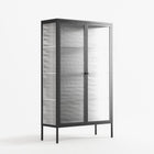 Wave In Wave - Cabinet - Guido De Boer - Antracite - Reeded glass