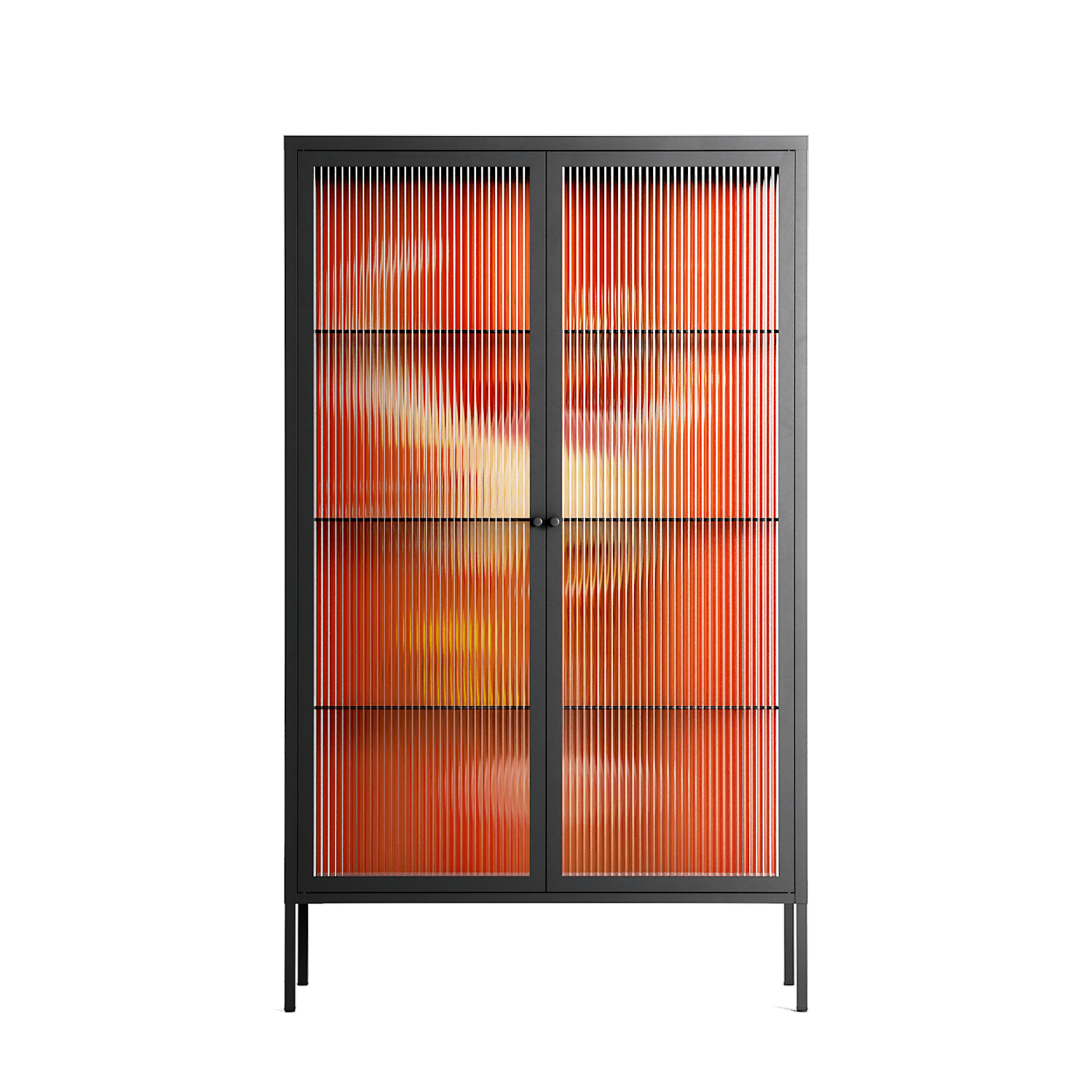 Drink And Cherries - Cabinet - Raissa Oltmanns - Antracite - Reeded glass