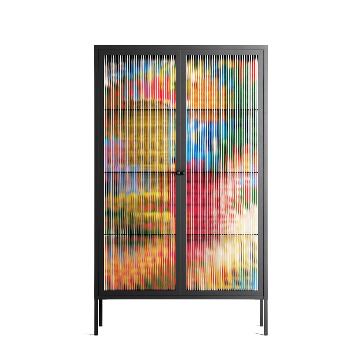 The Towering Hall Full Of Light - Cabinet - Nick Liefhebber - Antracite - Reeded glass