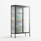 Shapes Blue - Cabinet - Lydia Greaves - Antracite - Reeded glass
