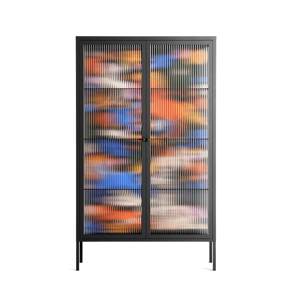The Secret Herb Garden In The Forest - Cabinet - Nick Liefhebber - Antracite - Reeded glass