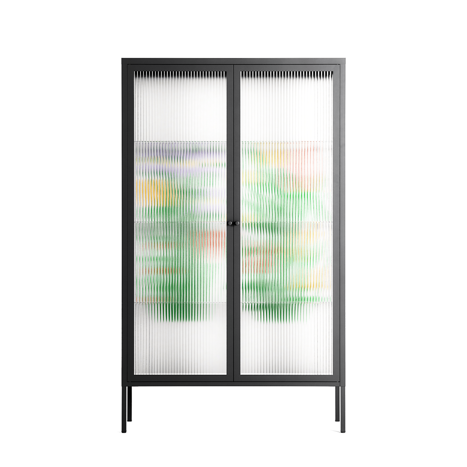 Bouquets - Cabinet - Lydia Greaves - Antracite - Reeded glass