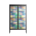 Shapes Blue - Cabinet - Lydia Greaves - Antracite - Reeded glass
