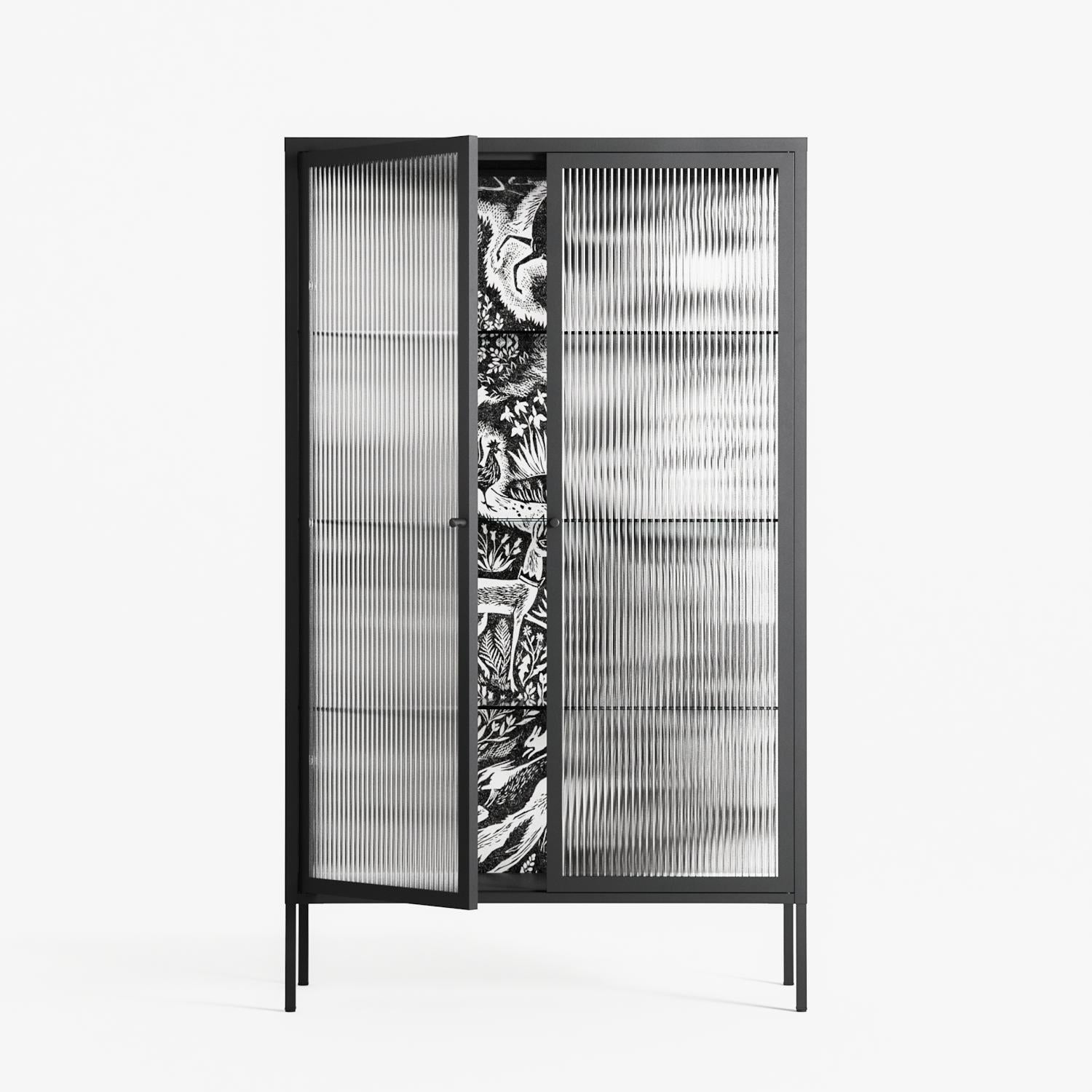 Flight Of Fancy 3 - Cabinet - Diana Catchpole - Antracite - Reeded glass