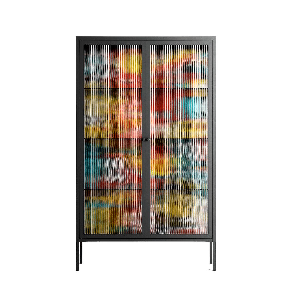 All The Stickers - Cabinet - Craig Watkins - Antracite - Reeded glass