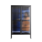 Blue Velvet - Cabinet - Sophie Goudman-Peachey - Antracite - Reeded glass