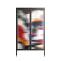 Fragments Of A Painted Souls - Cabinet - Mathilda Kienast - Antracite - Reeded glass