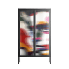 Fragments Of A Painted Souls - Cabinet - Mathilda Kienast - Antracite - Reeded glass