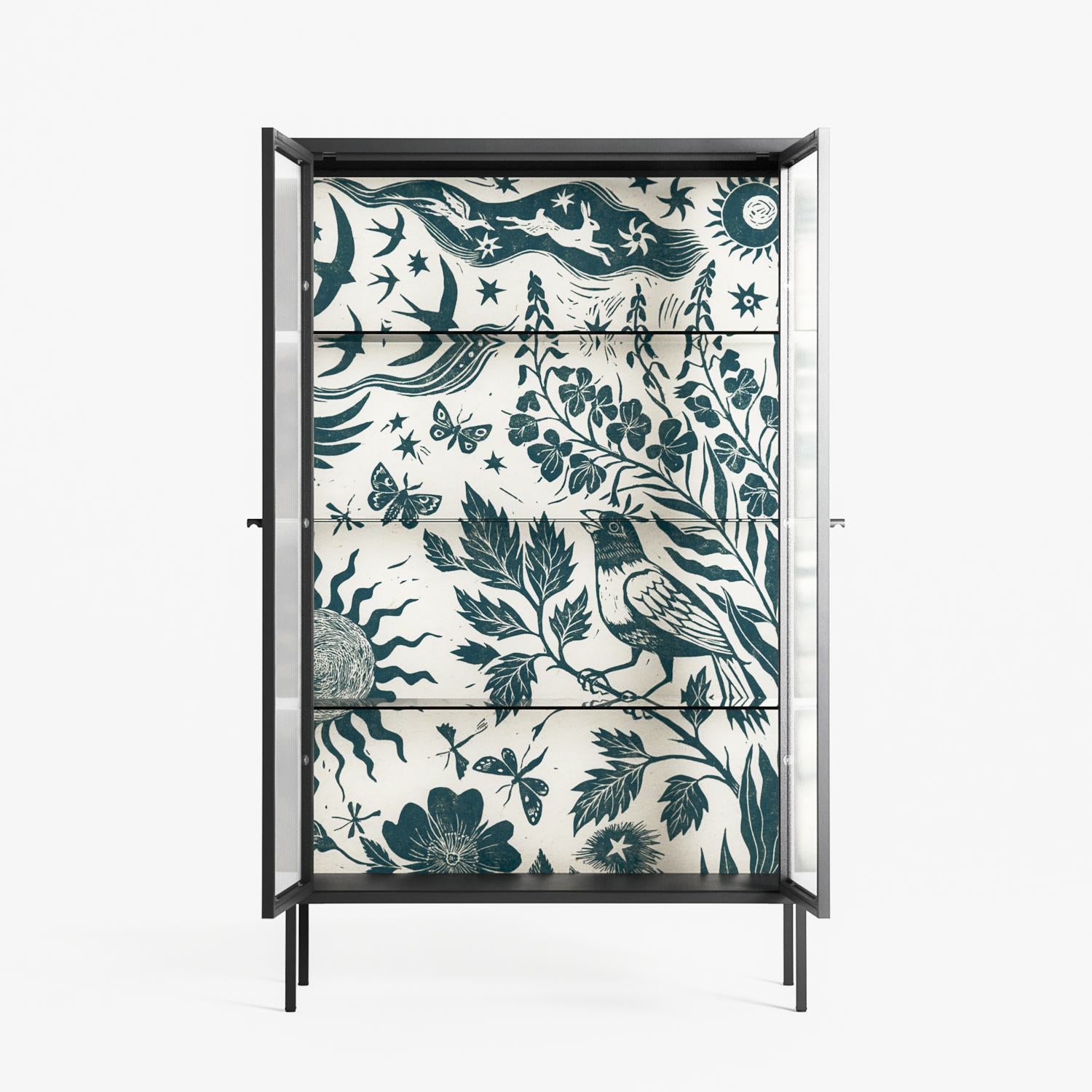 Ode to Summer 3 - Cabinet - Diana Catchpole - Antracite - Reeded glass