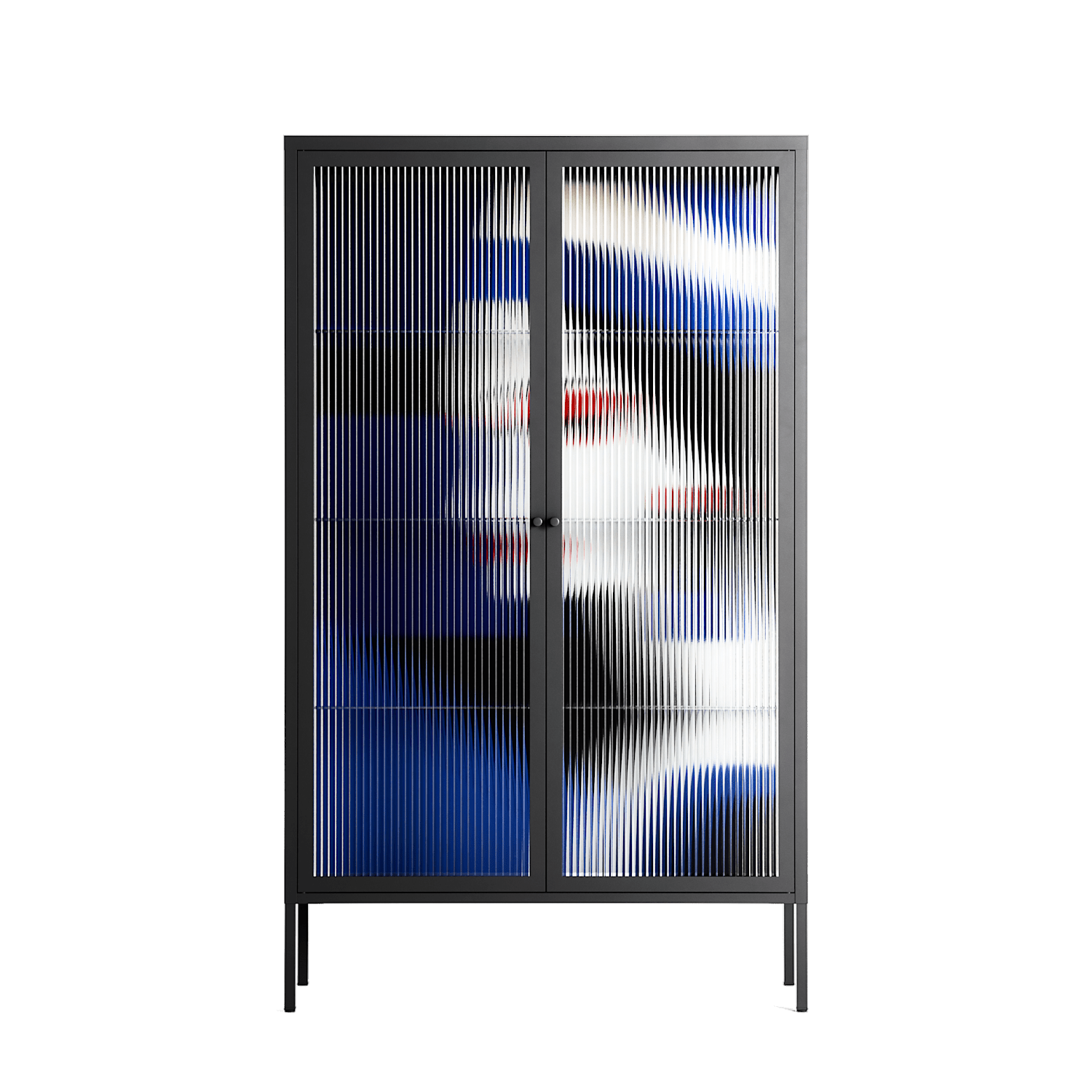 Beyond The Veil Of Consciousness - Cabinet - Mathilda Kienast - Antracite - Reeded glass