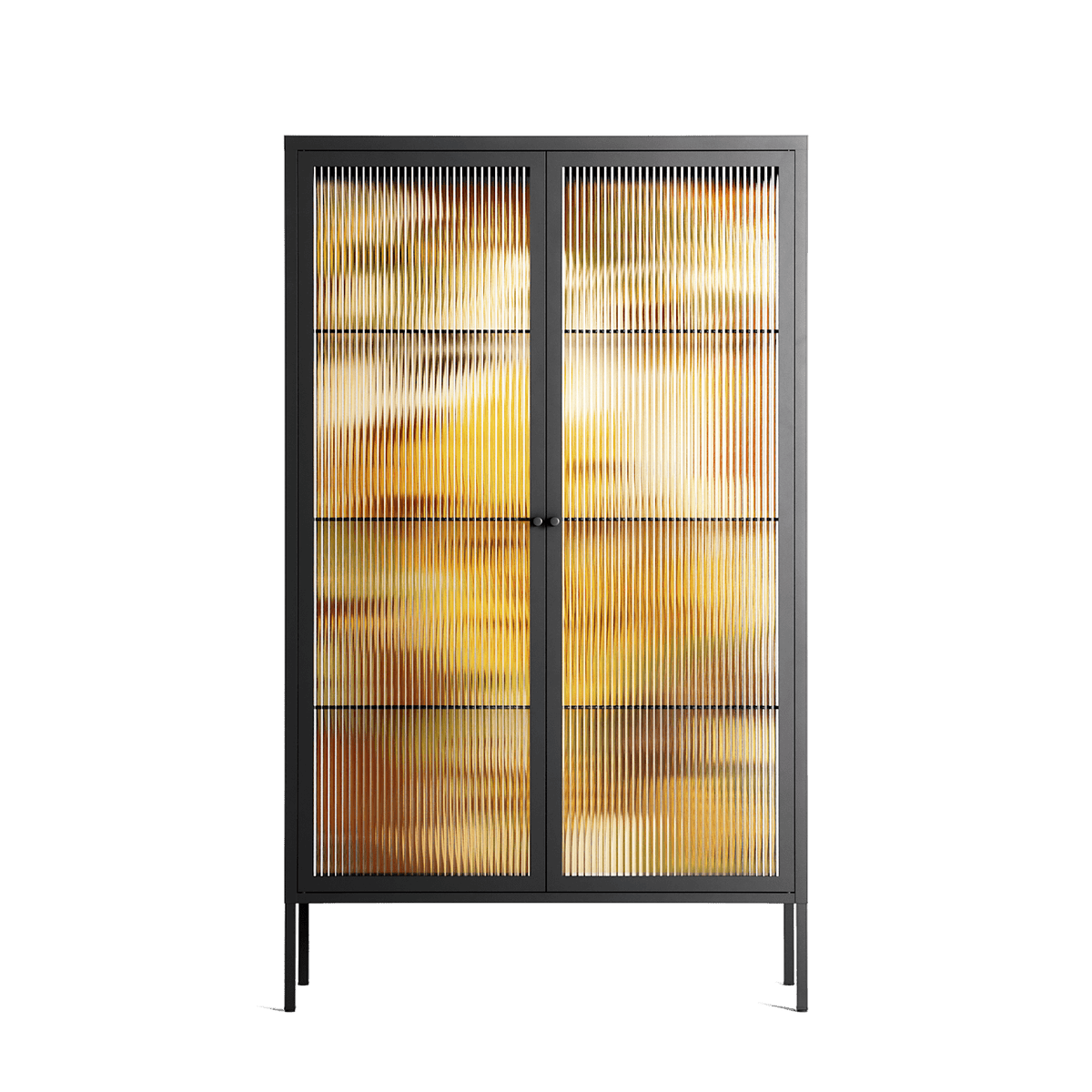 A Bridge Across Time 4 - Cabinet - Nick Liefhebber - Antracite - Reeded glass