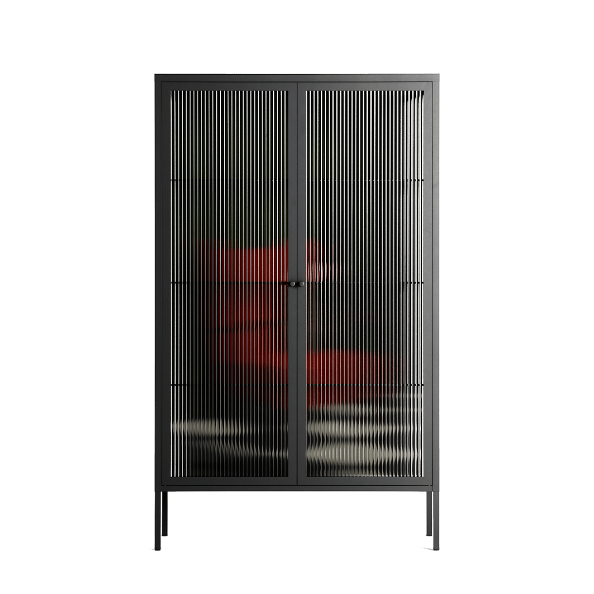 The Man Behind The Curtain - Cabinet - Kristin Eriksson - Antracite - Reeded glass
