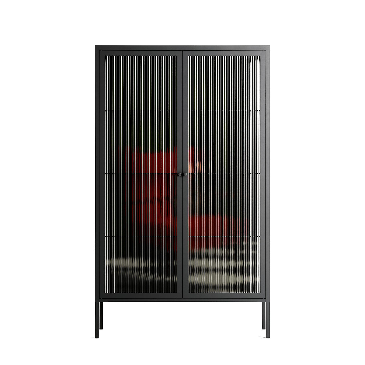 The Man Behind The Curtain - Cabinet - Kristin Eriksson - Antracite - Reeded glass