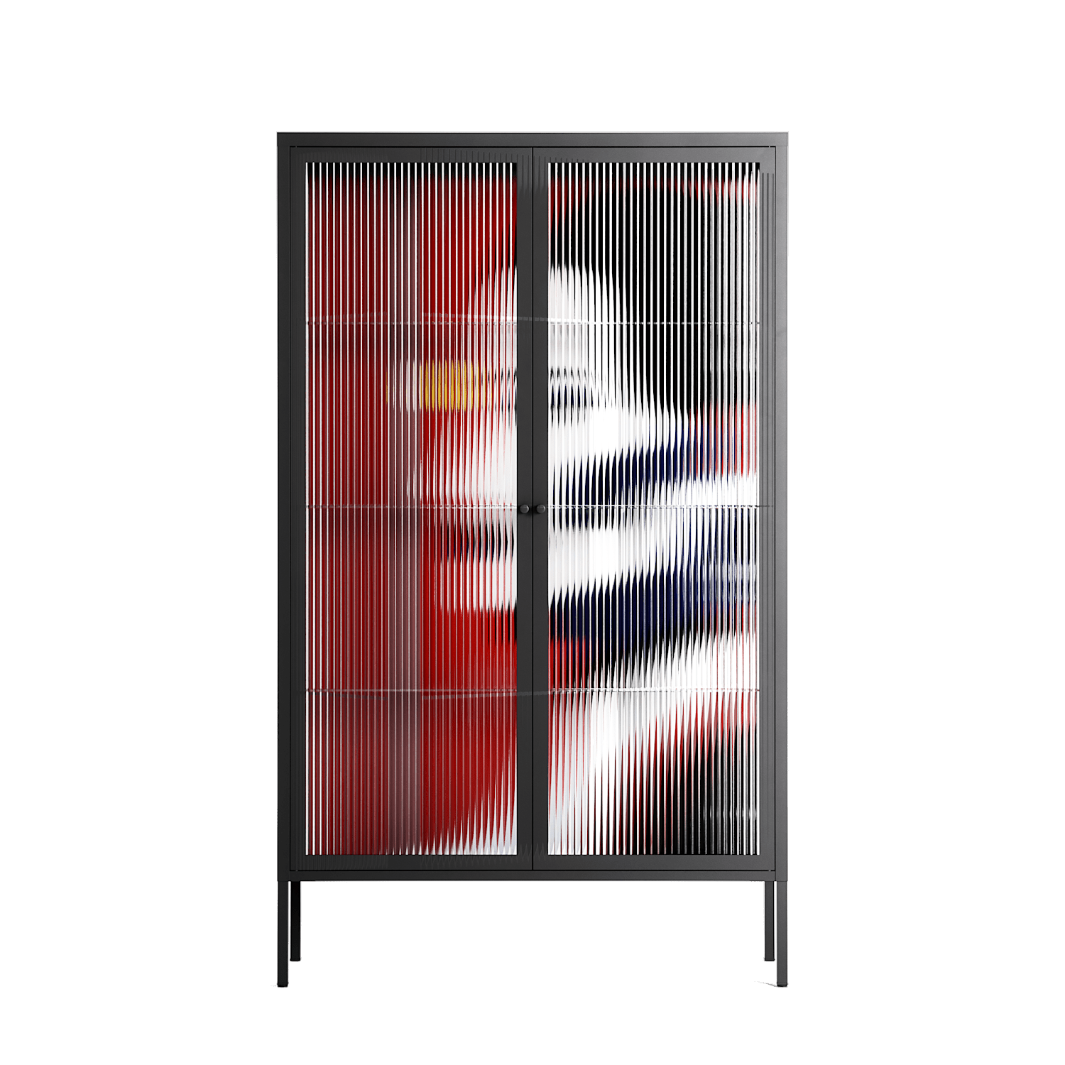 Unseen In Plain Sight - Cabinet - Mathilda Kienast - Antracite - Reeded glass