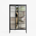 As The Rain Falls - Cabinet - Sophie Goudman-Peachey - Antracite - Reeded glass