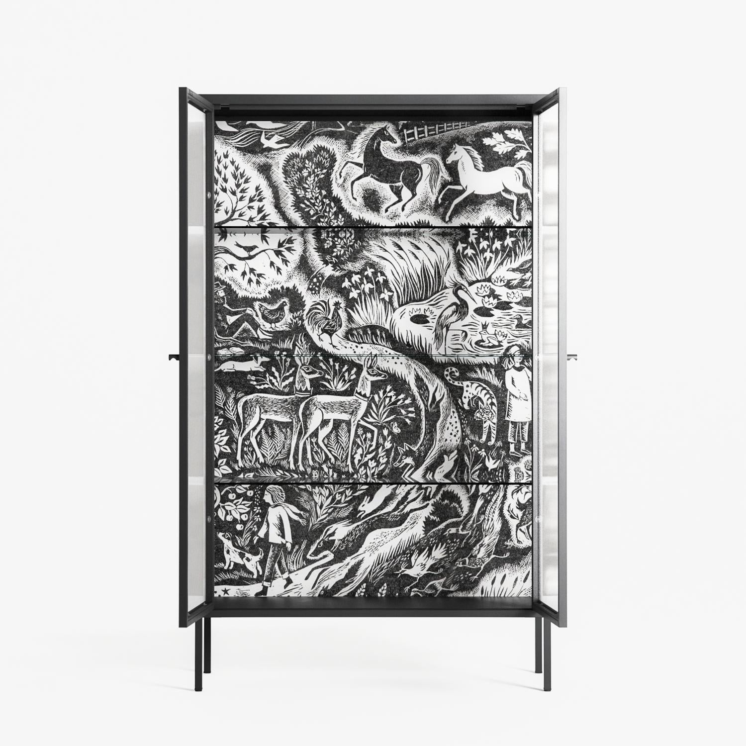Flight Of Fancy 3 - Cabinet - Diana Catchpole - Antracite - Reeded glass